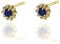 Damen Ohrringe Stecker 585 14k Gold Gelbgold Ohrstecker echt Saphir Edelstein Diamant Brillanten