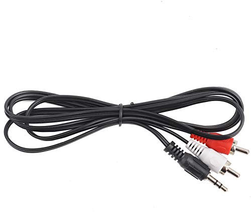 Joyzan 3.5mm Male to Stereo, 2 x RCA Jack Phono Audio Cable Interface Red and White Headphone Splitter Cables for RCA Female Adapter Connects MP3 Player to A/V Receiver Speaker Amplifier DVD Tablets