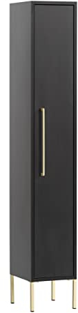 Schildmeyer Gloria Highboard 152643 schwarz/Gold, 25 x 30 x 154,7 cm