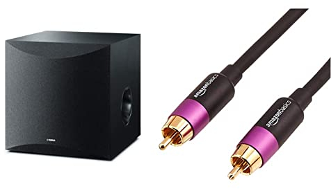 Yamaha KS-SW100 Subwoofer & Amazon Basics PBH-19088 Subwoofer-Kabel, 2,4 m