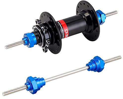 XBERSTAR Adaptador de eje pasante para rueda de bicicleta de 12/15/20 mm, herramienta de buje libre (azul)