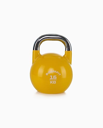 BOOMFIT Unisex-Erwachsene Kettlebell de Competición 16Kg Wettkampf 16 kg, Yellow, One Size