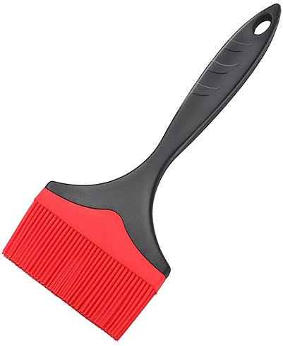 Extra Large Silicone Pastry Brush - 3.95inch Extra Wide Silicone Basting Brush for Grilling,Heat Resistant Brushes Spread Oil Butter Sauce for Cooking Baking BBQ,Dishwasher Safe(Red 1)