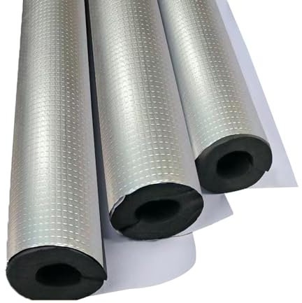 Isolierschlauch Rohrisolierung Gummi Rohr Lagging Schaumstoffrohre Aluminiumfolie Heizungsrohre ID 22mm 48mm 60mm Wasserdicht Isolierung Rohr Für Wasserleitung Freien ( Size : ID60mmxT30mmxL0.95m )