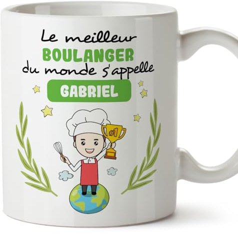 Mugffins Tasses Personnalisables pour BOULANGER homme - En Français - Cadeau Personalisé- Tu Meilleur du Monde - 11 oz / 330 ml