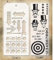 Stampers Anonymous – Tim Holtz – Neugierige Briefmarken mit Pfeil und gepunkteter Schablone (THMM139)