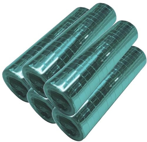 Luftschlangen Papier bunt Party Deko Geburtstag Hochzeit Set holografisch, Stück:5 Stück, Luftschlangen:Mint metallic
