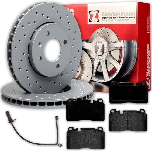 Zimmermann Sport Bremsscheiben 345mm + Beläge vorne für A6 C7 4G + A7 4G