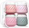 Gemice Travel Containers for Toiletries, Silicone Cream Jars TSA Approved Travel Size Containers with Toiletry Bag, Wide Mouth Leak-proof TravelAccessories with Lid for Cosmetic Cream (4 Pack)