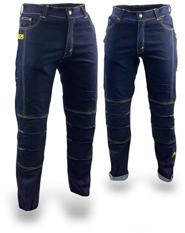 TLA KP024 Stretch-Motorradjeans für Herren mit CE-Schutz | Verstärkte Motorrad-Jeanshose | Motorrad- und Roller-Jeanshosen | Motorradbekleidung