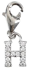 Depesche 11785-015 Charms Express yourself - Anhänger für Halsketten und Armbänder, Buchstabe H, versilbert, als kleines Geschenk