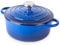 Gusseisen Dutch Oven mit Deckel – Emaille-Schmortopf mit Antihaft, Ofenfest – Dunkelblau, 2.0 Liter, 20 cm – von Nuovva