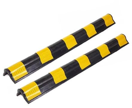 Garagen Wandschutz Garagen-Wand-Eckkantenschutz, 100 X 10 X 1 cm, Reflektierender Verkehrswarnstreifen Aus Gummi for Das Parken Von Autos, Sicherheitswarn-Stoßstangenpolster (Color : Black+Yellow, S