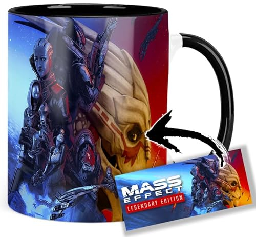 Mass Effect Legendary Edition A Tasse Innen & Henkel Schwarz Keramikbecher Mug