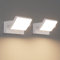 Klighten 2 Stück 24W Außenwandleuchte Außenlampe mit Bewegungsmelder IP65 Wandleuchte Außen Innen Wandlampe mit Schwenkbar LED Panel, Aussenleuchte für Terrasse Korridor, Weiß, Warmweiß 3000K