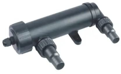 VIALIA UVC Klärer, Modell: CUV-109A, 9 Watt, 1.500 l/h, Teichklärer mit 2 Anschlüssen 19/25 mm, Teichfilter mit Pumpe für den Gartenteich