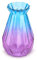 Dutty Vase en Verre dégradé Vase Multicolore Surface géométrique Cristal Vase en Verre coloré pour la Maison, Bureau, Mariage ou Fleuriste (La Couleur Violette)