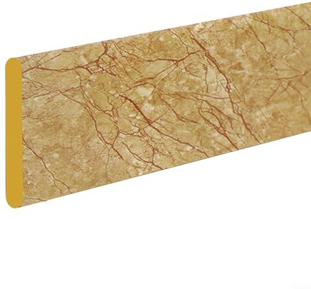 SMZhomeone Battiscopa decorativo linea di vita 2 m x 8 cm x 5 mm schiuma cotone battiscopa protezione decorativa parete (oro)