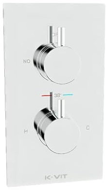 Chrome Round Concealed Thermostatic Shower Valve-1 Way