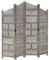 Raumteiler-home-handgeschnitzter 4-teiliger Raumteiler grau 160x165 cm massives Mangoholz
