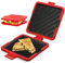 BigKing Tostadora placa, 17,5 × 15 cm Sandwich placa tostada, máquina para sándwich de microondas de silicona, placas antiadherentes para calentar sándwiches en el microondas (rojo)