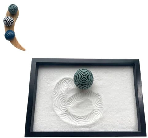 Bduttlefish Japanese Zen Garden kit for Desk,Resin Stamp Spheres,Zen Sand Spheres,Mini Zen Decor Meditation Gifts,Zen Decor and Meditation Accessories for Home Office Yoga Room