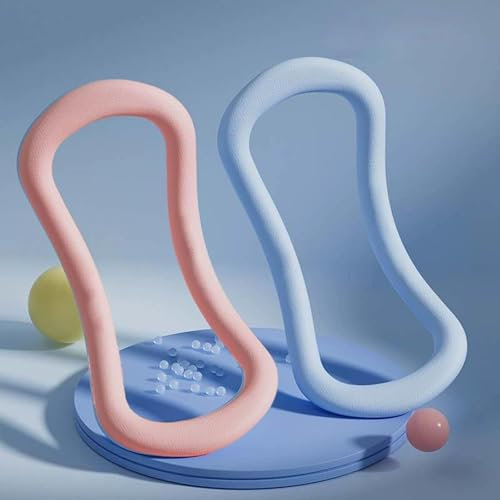 2pcs Yogas Equipment Yoga Ring Pilates Ring Yoga Circles Fitness Sport Home Training Resistance Support Tool Calf Massage, Pilates Circles with Massage Points (Mixed, Soft type)