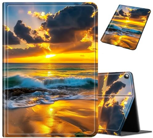 Funda para tablet Kindle Fire HD 8 2016/2017/2018, funda delgada de piel sintética con función de encendido y apagado automático, ligera y duradera a prueba de golpes para Fire HD 8 6ª/7ª/8ª
