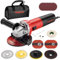 TEENO Smerigliatrice Angolare 1000W 2000-12000 giri/min Con 20 Accessori,Smerigliatrice Angolare Con Borsa per Attrezzi,Disco da 125 mm,Tagliare e Levigare, Lucidare, Metallo, Legno, Ceramica,Pietra ﻿