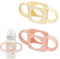 SJQBAINING Baby Bottle Handles Compatible with Dr Brown 8oz/250mL Slender Bottles, Silicone Wide-Neck Baby Bottle Handle, Non-Slip Easy Grip Handles