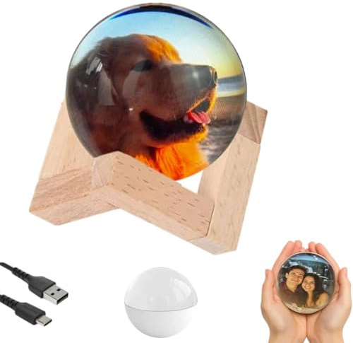 Memory Orb Lamp, Memory Orb Ball 2.7 Inch Crystal Video Ball Player, Morpheorb 3D-Kristallkugel, Kristall-Videokugel-Player, Personalisierte hochladbare Videos und Fotos 3D-Video-Kristallkugel
