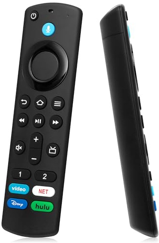 Firestick Télécommande de rechange pour Fire Insignia Stick, pour Stick Lite/Stick 4K/TV Stick (2e génération/3e génération)/Smart TV 3e génération/TV Cube (2e génération/1ère génération/3e génération