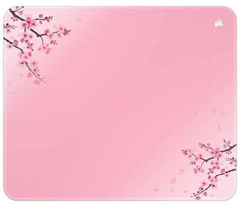 Corsair MM300 Medium Cherry Blossom Anti-Fray Cloth Gaming Mouse Pad | 36cm x 30cm, Textile-Weaved Cloth, Anti-Slip Rubber Base, Reinforced Stitched Edges