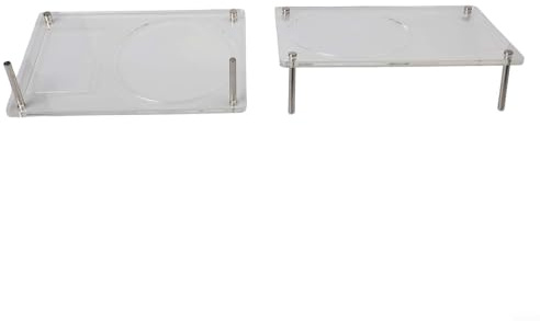 Hasaller Acryl-CD-Album-Ständer mit Fotokarten-Halter, transparenter Schreibtisch-Organizer für Kpop Erinnerungsstücke, Musiksammlung, Schlafzimmer, Wohnzimmer, Heimdekoration, 2er-Set