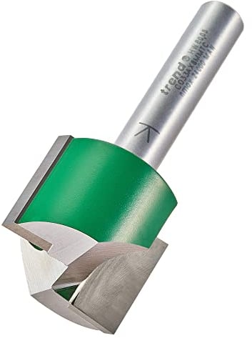 Trend Fresa de doble filo de 125 mm de diámetro x 19 mm de corte, apto para aplicaciones como grabado, ranurado, rebajado y mortajado poco profundo, C033AX8MMTC