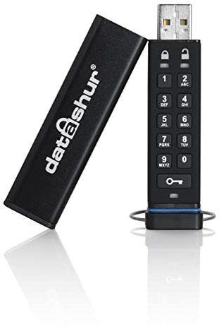 iStorage datAshur 8 GB Secure Flash Drive Password protected Dust & Water Resistant Portable Hardware Encryption