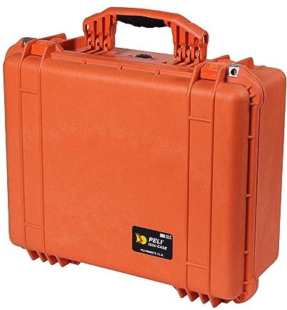 PELI 1550 Wasserfester Peli Case Schutzkoffer, IP67 Wasser- und Staubdicht, 33L Volumen, Ohne Schaum, Orange