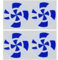Lawn Crown Green Indoor Bowls Spiral ID Identification Markers Set Of 4 (Dark Blue - White)