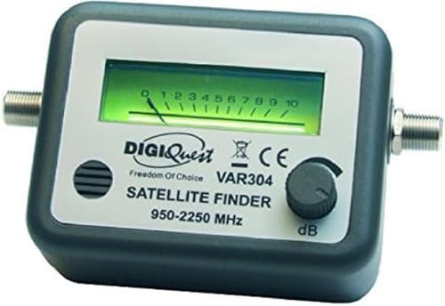 Digiquest SAT FINDER | Rilevatore di segnale satellitare per il puntamento delle antenne satellitari. Con indicatore di scala, il potenzionamento e segnale acustico per un puntamento più preciso