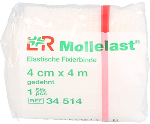 Mollelast Elastische Fixierbinde 4 cm x 4 m, 1 St. Binde
