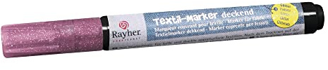 Rayher - Rotulador textil con purpurina, opaco, punta redonda 1-2 mm