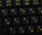 Qwerty Keys Hebräisch transparente Tastaturaufkleber mit Gelben Buchstaben - Geeignet für Jede Tastatur