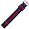 MARBURGER Uhrenarmband 18mm Textil Blau Rot - Werkzeug Montage Set 9511841000220