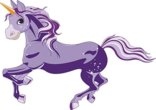U24 Aufkleber Einhorn Lila Autoaufkleber Sticker Konturschnitt