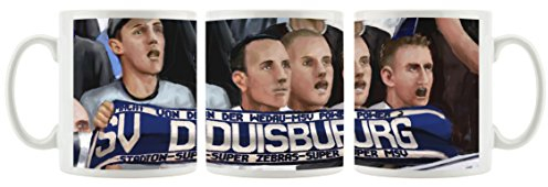 Ultras Duisburg Collage als bedruckte Kaffeetasse / Teetasse aus Keramik, 300ml, weiß