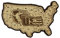 USA Map Wood Engraved Fridge Magnet Souvenir Gift