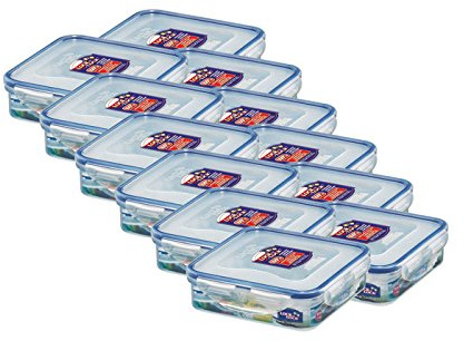 ZIP Premium Frischhaltedose | Vorratsdose | Frischhaltebox | 600 ml | Lock&Lock HPL822-12er Set