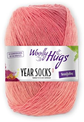 Woolly Hugs Year Socks Fb. 10 OKT, 100g Sockenwolle mit dezentem Degradé Farbverlauf