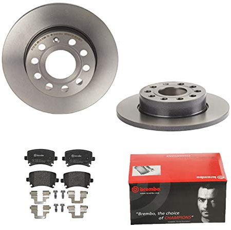 BREMBO BREMSSCHEIBEN Ø256mm + BREMSBELÄGE HINTEN FÜR VW GOLF 5 6 5K1 TOURAN