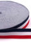 Slantastoffe Ripsband 2m Retro Dekoband Webband Hutband 23mm 3 Farben (rot-weiß-dunkelblau)